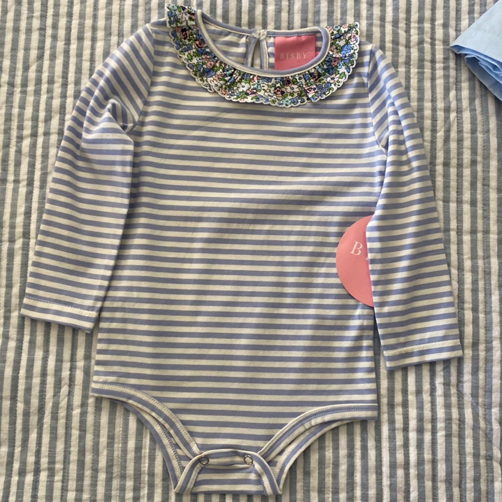 NWT Bisby kids ruffle collar onesie Sz 18-24 m